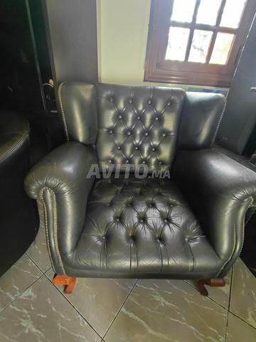 Fauteuils en cuir noir prix raisonnable - 2