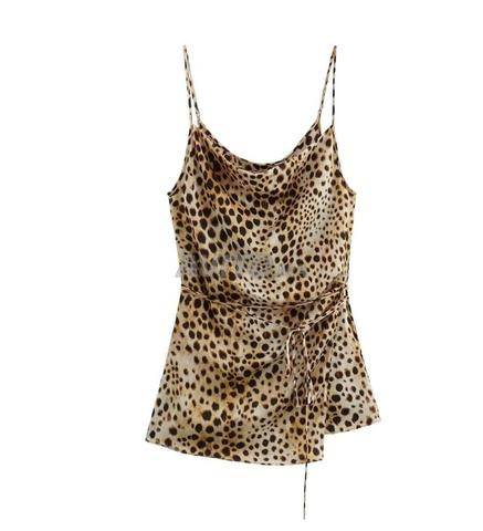 Top / Pantalon satiné Léopard élégant - 2