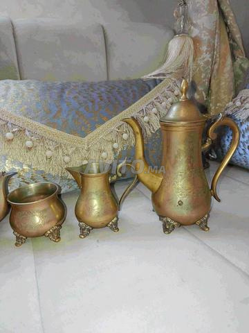 Ensemble de théières et cafetières en cuivre, fabrication espagnole - 2