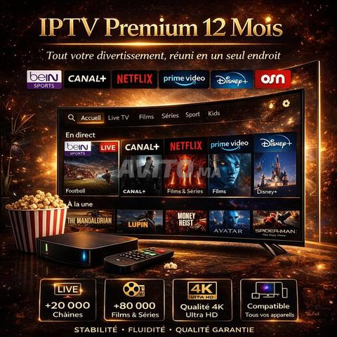 IPTV Premium 12 Mois Expérience cinéma à domicile