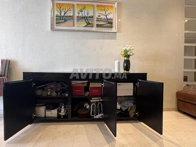 Buffet / Buffet Bas Noir Laqué – Design Moderne ✨