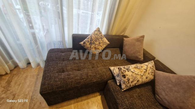 Vente canapé modulable matelas Simmons et pouffe - 2