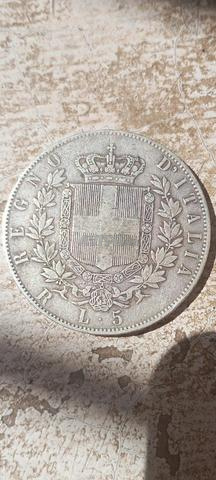 قطعة نادرة 1876 فضة حرة 5 ليرات أصلية - 2