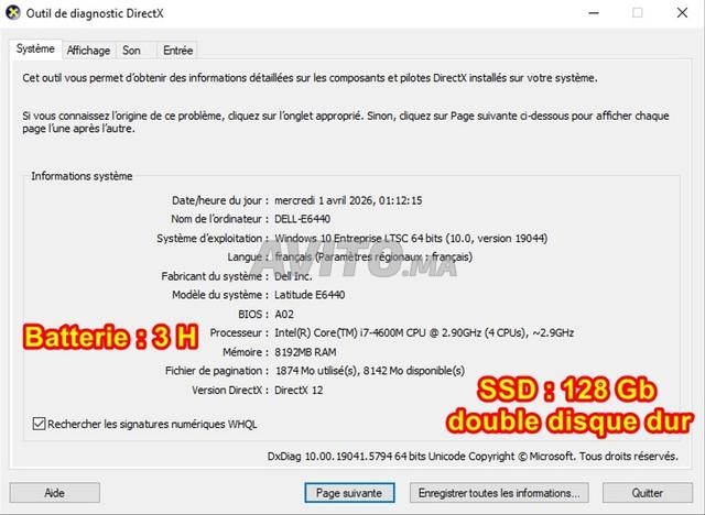 HP ProBook AMD A10 --- i5-7éme - 2