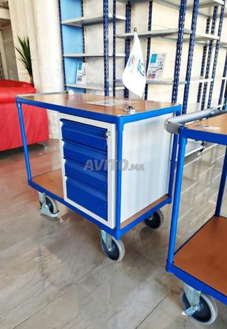 Table de travail mobile avec deux plateaux – - 2