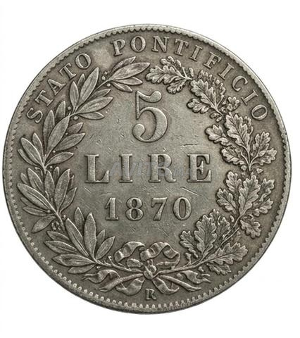 5 lire Vatican 1870 - 2