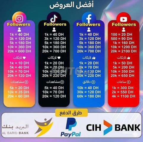 Augmentation des abonnés Instagram et Facebook