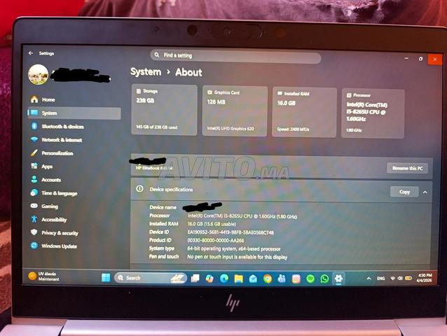 HP EliteBook 840 G6 - i5 الجيل الثامن - 16GB RAM