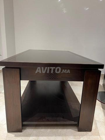 طاولة قهوة خشب أحمر – 130x80 سم - 2