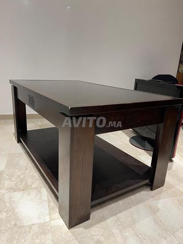 طاولة قهوة خشب أحمر – 130x80 سم