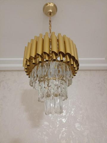 2 lustres en cristal d’aluminium led 30 cm - 2