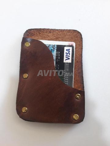 Porte-cartes en cuir naturel nouveau modèle à 15 dh