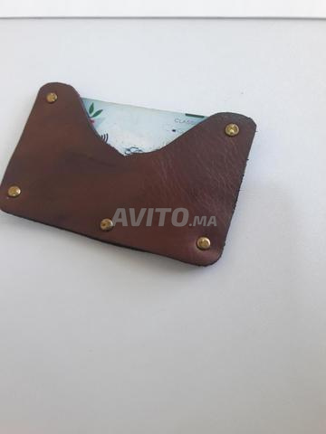 Porte-cartes en cuir naturel 15 Dh