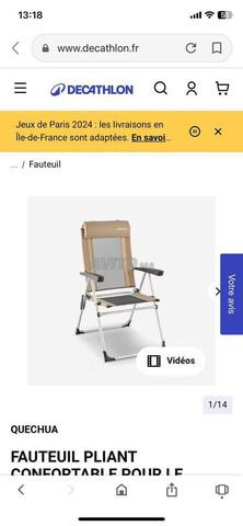 كرسي كرسي تخييم رحلات ماركة كيشوا بحالة جيدة جداً - 2