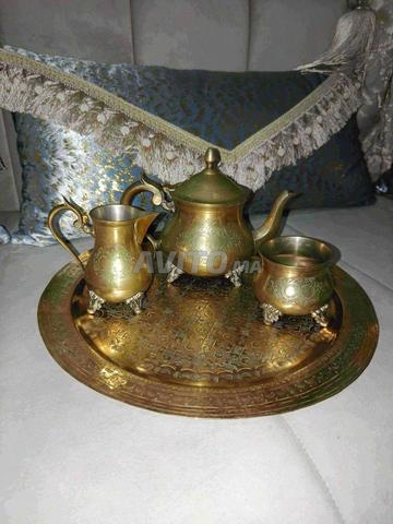 Plat à thé en cuivre pur