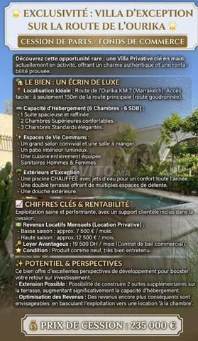 Fonds de commerce en activité, revenus immédiats.