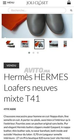 Mocassins hermes Gaspard authentiques pointure - 2