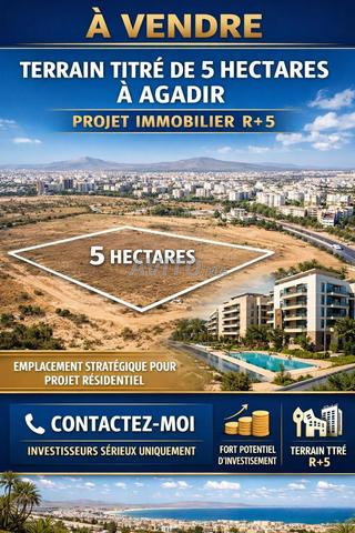 للبيع أرض مباني مسجلة 5 هكتارات