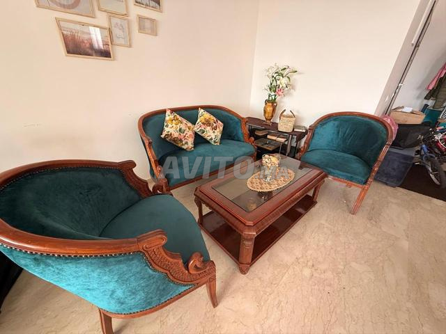 صالون كنبة طراز لويس الخامس عشر (بدون الطاولة) - 2