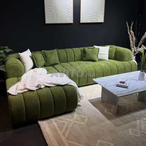 Salon moderne 💥 vert ROYAL, pour usage quotidien