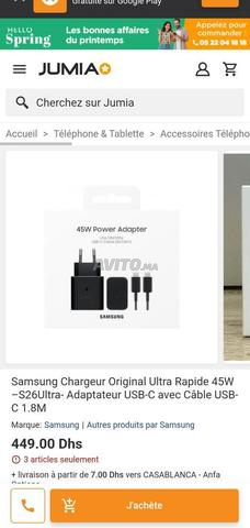 Chargeur Samsung 45W original - 2
