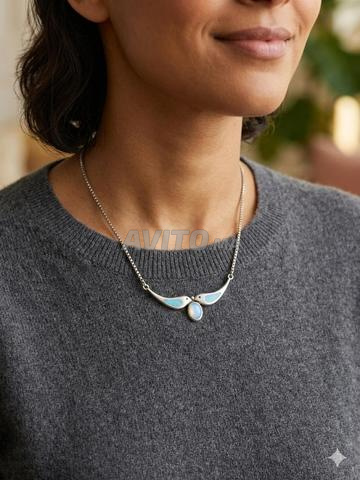 قلادة فضة 925 بتصميم بسيط وأنيق