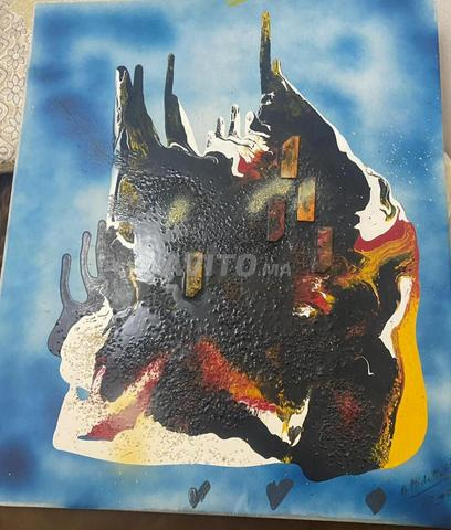 Tableau d'art abstrait moderne original - 2