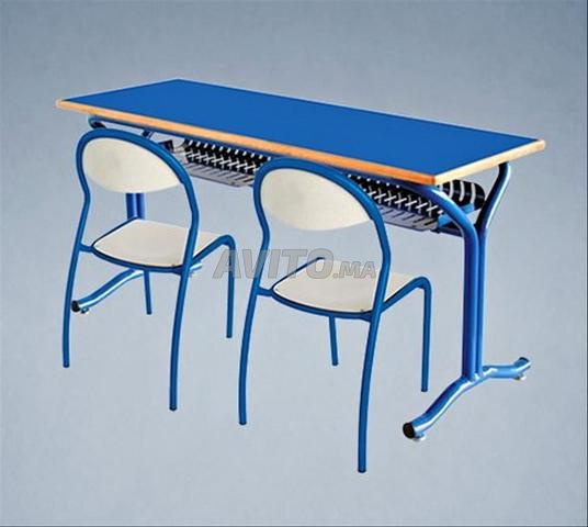 Table scolaire double place/bureau/vestiaire