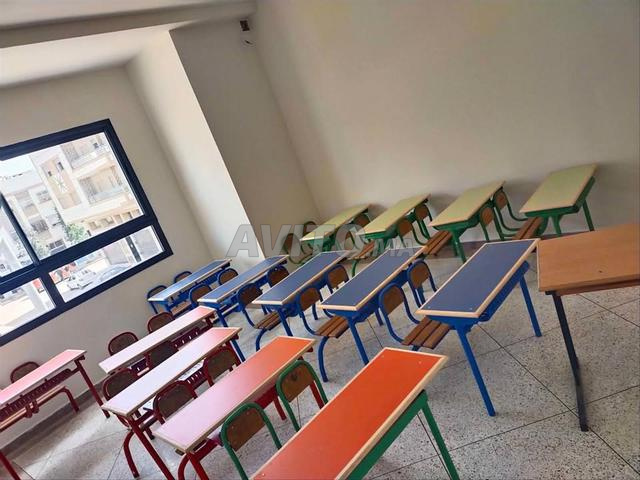 Table scolaire double place/bureau/vestiaire - 2