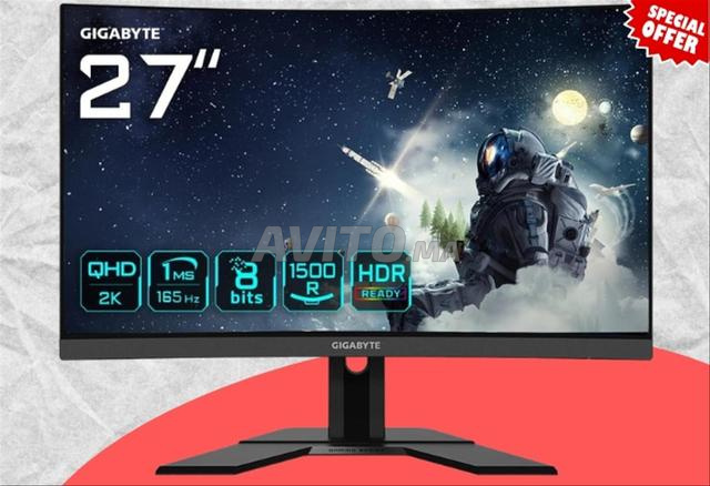 شاشة الألعاب GIGABYTE G27QC مقاس 27 بوصة منحنية QHD 165 هرتز