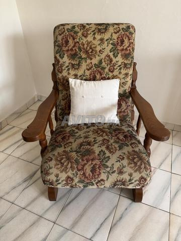 Fauteuil à bascule en bois massif vintage relax