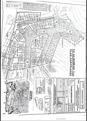 Terrain 272m² zone villa titré à Moujahidin Tanger