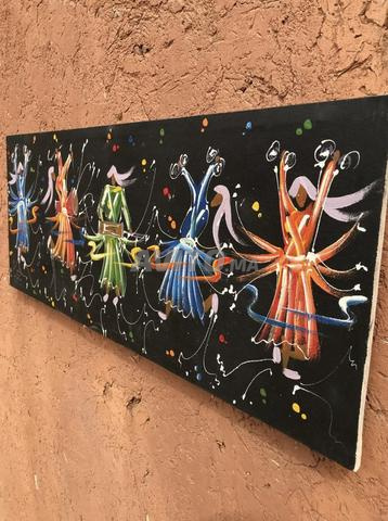 لوحة كناوة مصنوعة يدوياً 100 × 40 سم