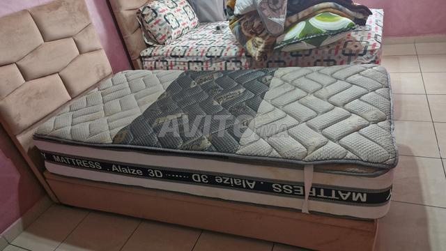 Lit 1 place avec rangement et matelas médical - 2