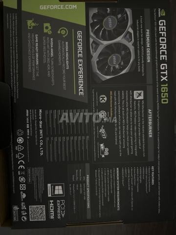 Carte graphique MSI GEFORCE GTX 1650 - 2