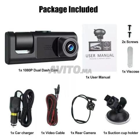 Dashcam triple caméras Full HD 1080p - 2