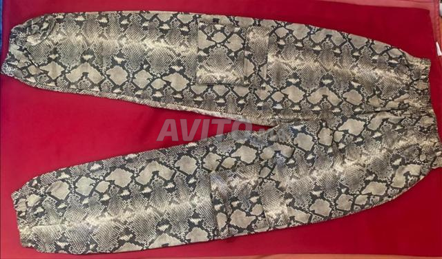 بنطلون كارغو جلد ثعبان - 2