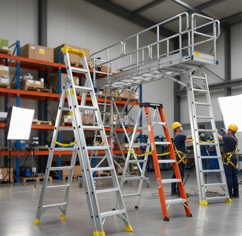 إيجار سلم متحول احترافي من الألومنيوم