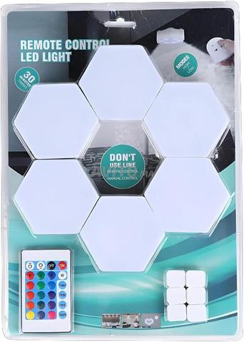 أضواء LED سداسية RGB 6 قطع – إضاءة جدارية