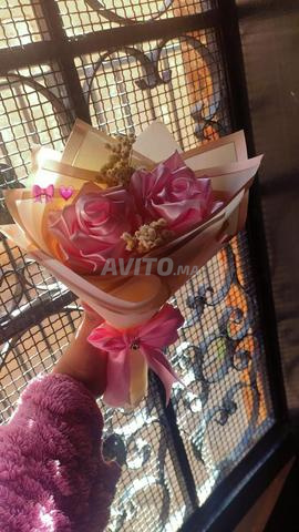 🌸 Cadeau élégant, roses en satin de haute qualité