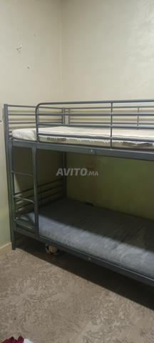 سرير ايكيا بطابقين مع 2 مرتبة ايكيا 90 /200 سم - 2