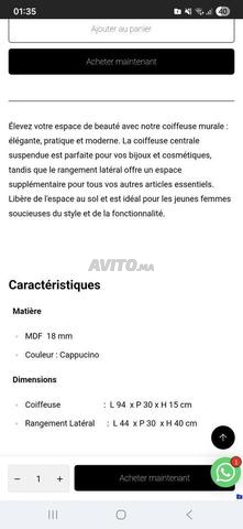 MARTA - طاولة زينة عصرية مع تخزين - 2