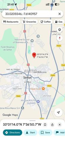 Terrain à vendre en zone urbaine dans la région de Settat