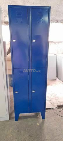 Vestiaire métallique casier monobloc armoire banc