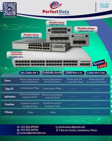 Switch Cisco WS-C3850-48U-L avec grand budget POE