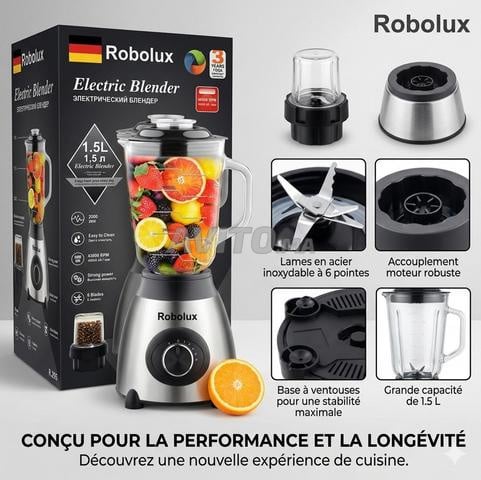Mixeur électrique avec deux verres ROBOLUX Mixeur 2000 W