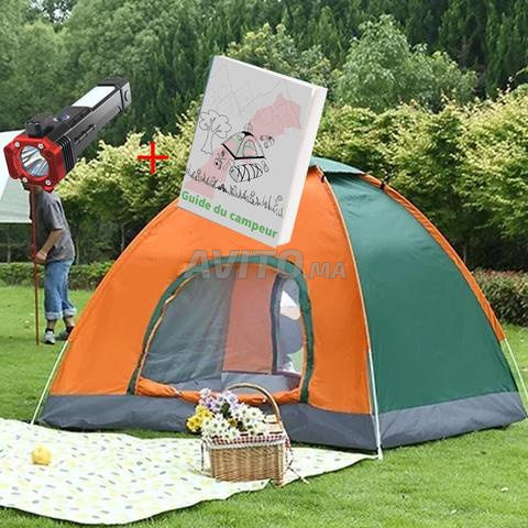 Tente automatique 4p avec torche et guide gratuit