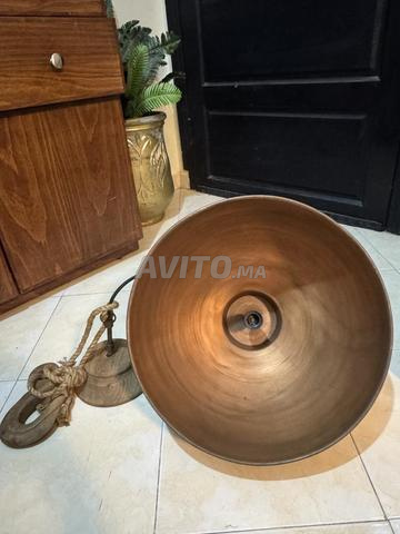 مصباح معلق نحاسي عتيق - بحالة جيدة جداً - 2