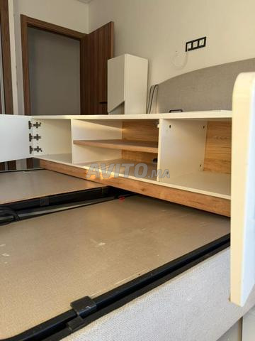 خزانة تلفزيون بيضاء/بلوط (موديل 2) - 2