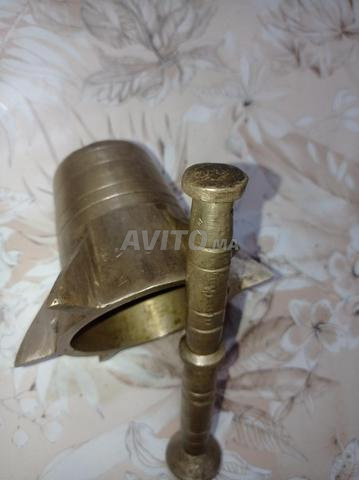 Vieux mortier en cuivre